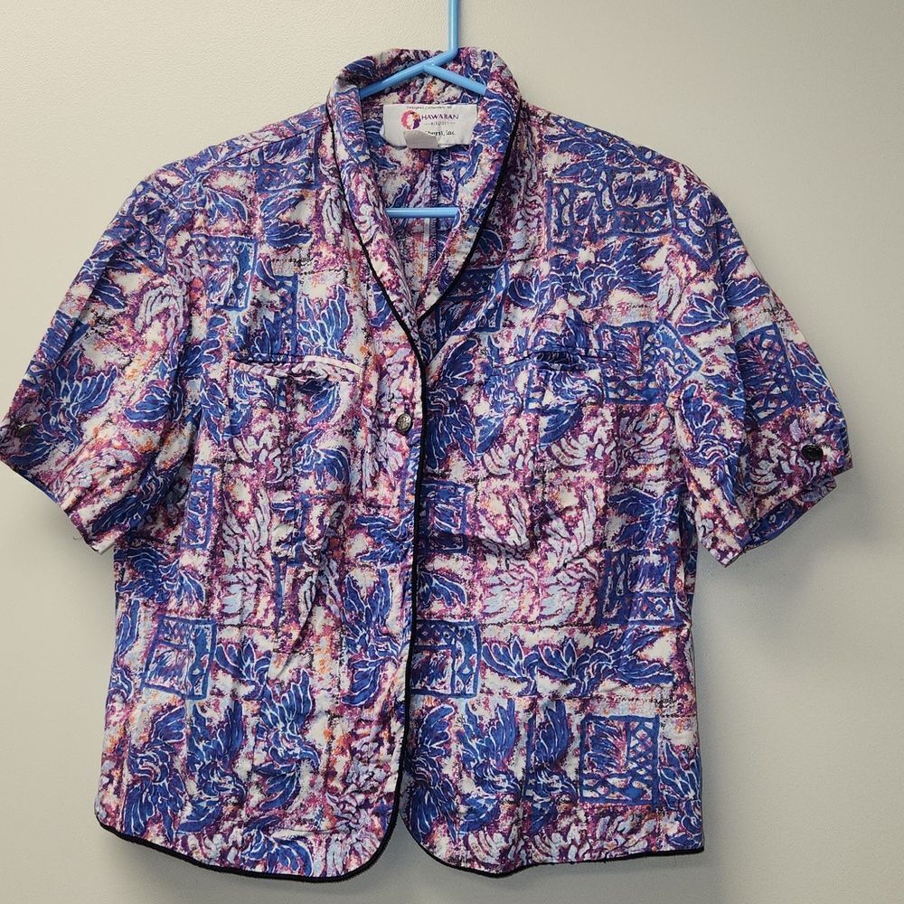 Vintage Hawaiian Airlines Stewardess Shirt L